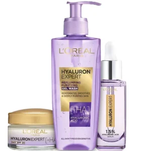 L`Oreal Hyaluron Serum 30ml + Cream 50ml +Gel Wash 200ml