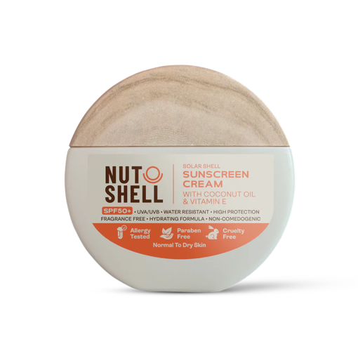 NUTSHELL SUNSCREEN SPF50+ CREAM 50ML(COCONUT&VIT E)