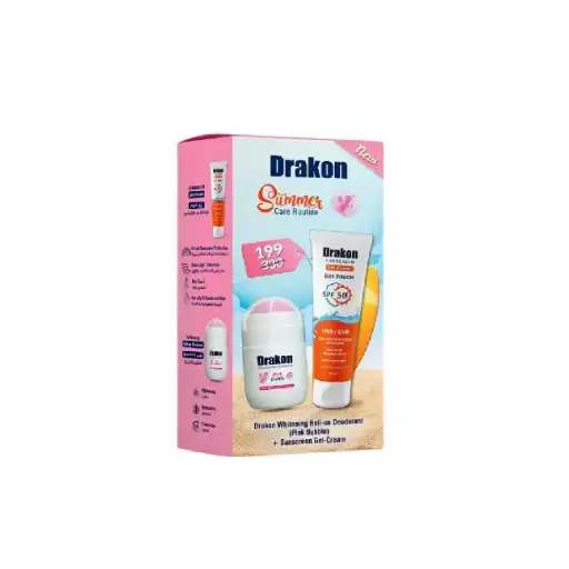 Drakon Whitening Roll-On Deodorant+ Sunscreen Gel Cream Dry Touch SPF50