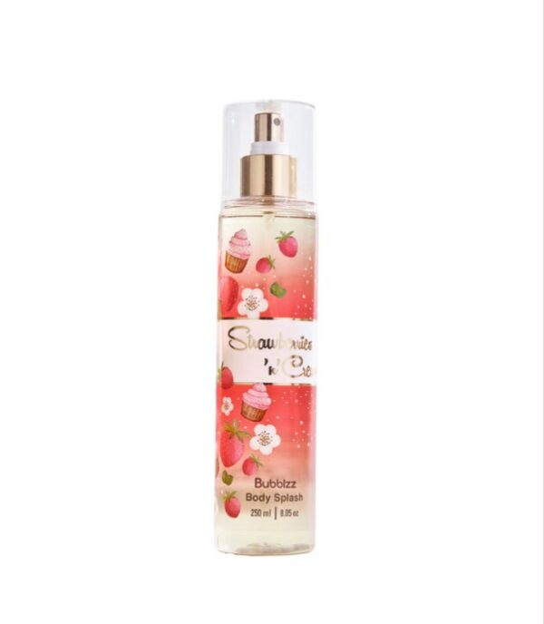 Bubblzz Body mist with a strawberry and cream scent